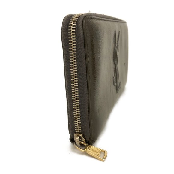 Yves Saint Laurent Patent Leather Zip Around Wallet OrganizerClutch lux65-101225 - Picture 3 of 8